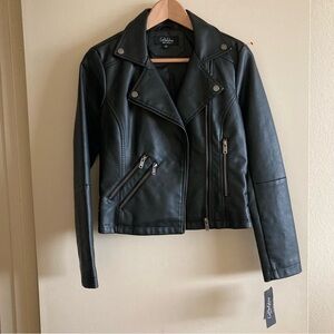 Coffee Shop New York Stylish black faux leather jacket | NWT